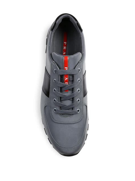 prada runners black red mens|Prada sneakers for men outlet.